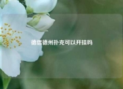 德信德州扑克可以开挂吗