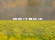 德信德州扑克过牌能过几轮