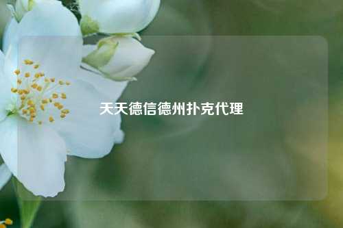 天天德信德州扑克代理