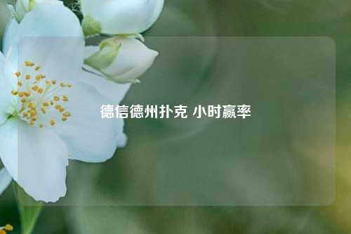 德信德州扑克 小时赢率